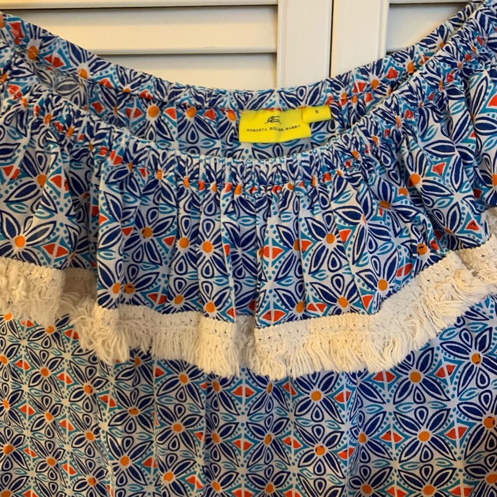 Roberta Roller Rabbit Off-Shoulder Top - S - Picture 3 of 5